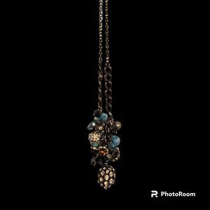 10 INCH BLACK CHAIN WITH ASSORTED BEADS